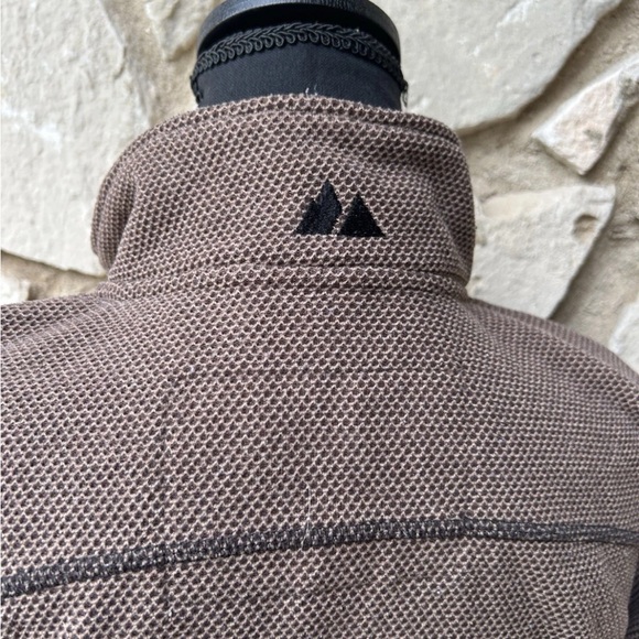 Powder River Outfitters Womens L‎ XL Brown Diamond Fleece Pullover Quarter Zip - Picture 7 of 8